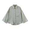 European and American style, new women's clothing, foreign style, fashionable and fashionable loose wide-sleeved shirt 8741029