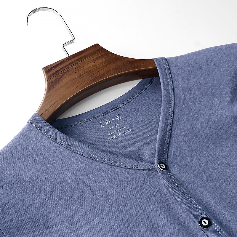Men Summer Cardigan Shirt SlimFit Breathable Casual Quick Dry Short Sleeve