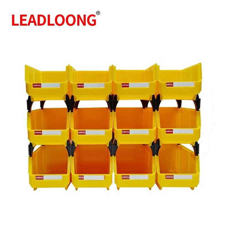 Plastic Stackable Storage Bins Screw Storage Boxes Stackable Bin Parts Organizer Garage Storage Bins (9pcs)