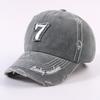 Korean version of heavy industry washed baseball cap spring and summer versatile hole old wide brim show face small washed cap