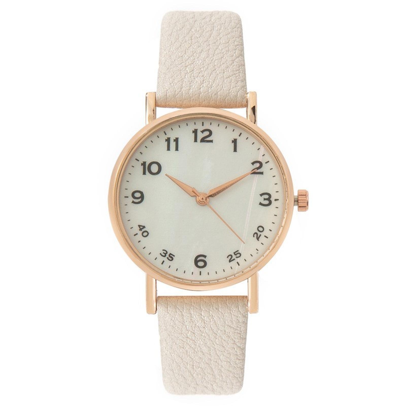 

Женские модные кожаные часы One Size белый