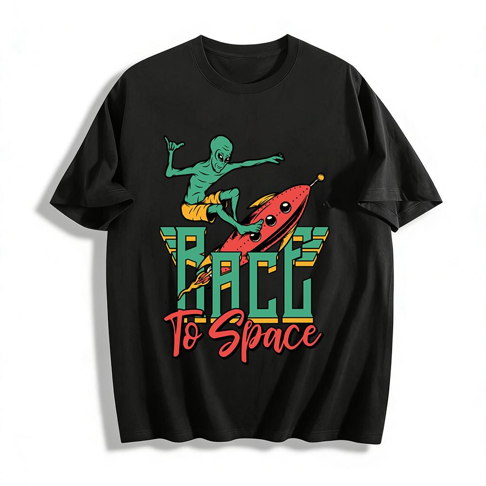 T Race To Space Pure cotton T-shirt XXS