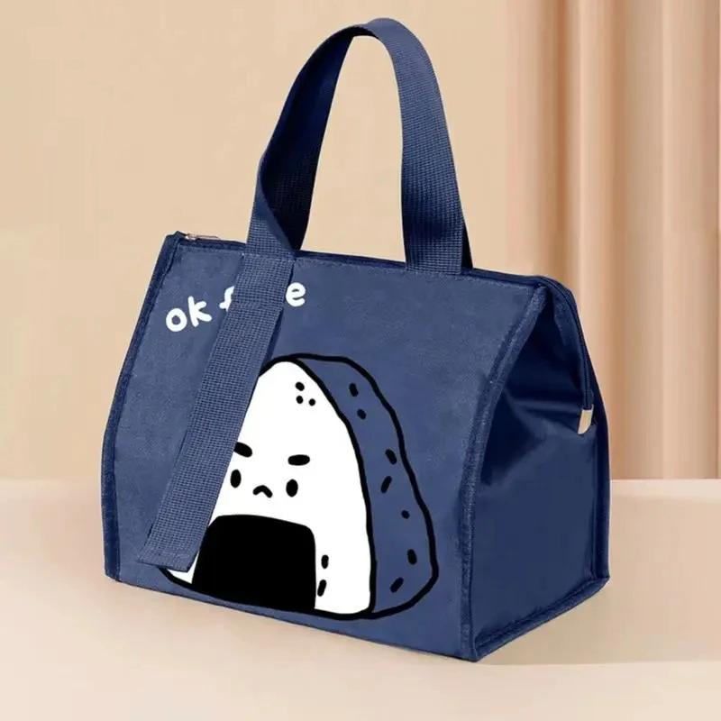 Portable Thermal Lunch Box Bags for Women Kids Food Storage Handbags Travel Picnic Pouch Insulated Cooler Bento Bag