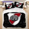 River Plate logo Pattern Bedding Quilt Set Quilt Cover Pillowcase Home Decoration Birthday Gift (1 * duvet cover + 2 * pillowcase, without core)
