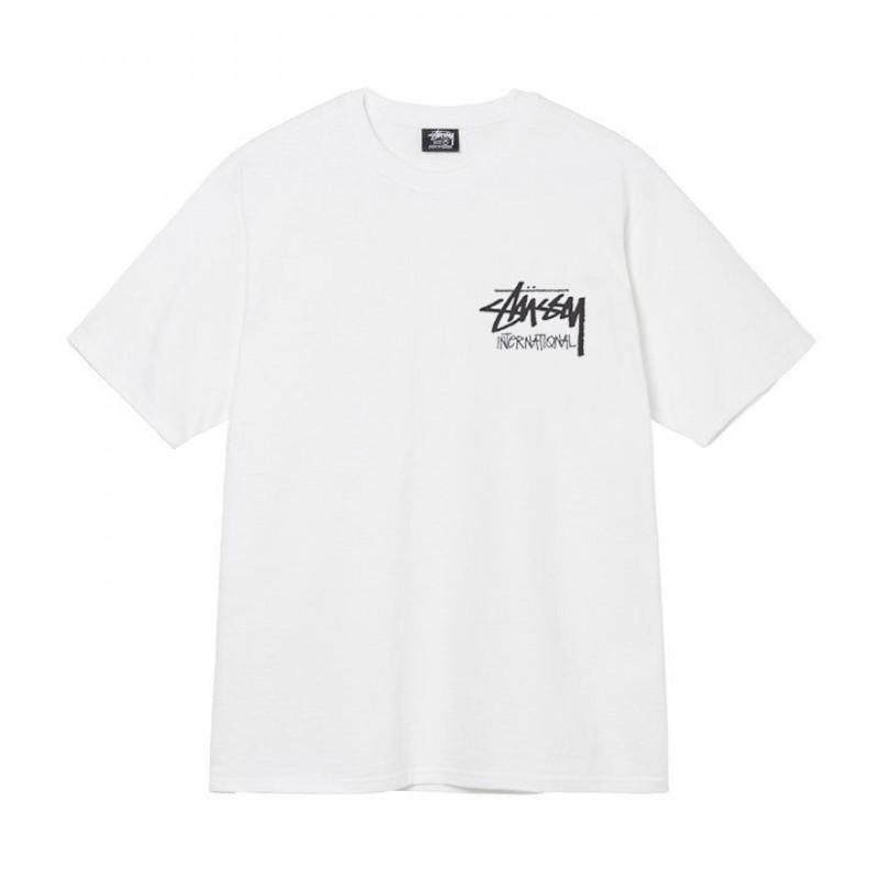 Mens Loose Fit Short Sleeve T-Shirt 270g Heavyweight Cotton Tee Casual Top In Navy Khaki Black White
