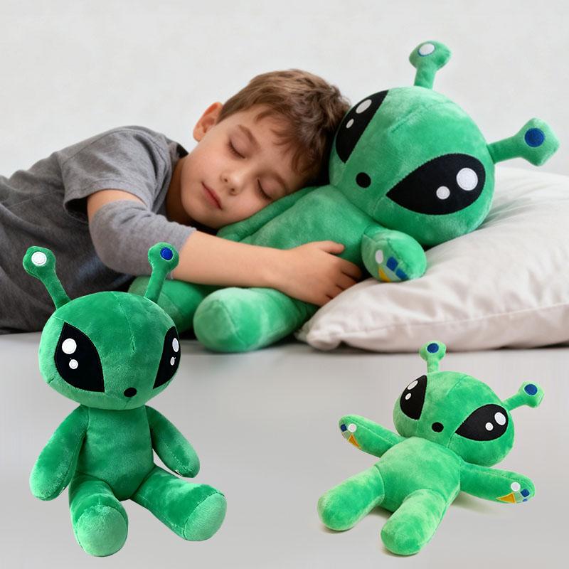 1535Cm Green Alien Kawaii Plush Toys Cute Soft Stuffed Pillow Doll Cartoon Anime Dolls For Kid Birthday Christmas Gift
