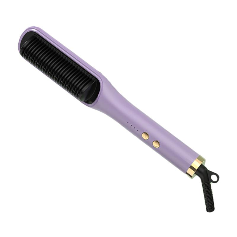 Hair Straightener Comb Intelligent Thermostat Negative Ion Dual Use Hair Straightening Brush Curling Iron
