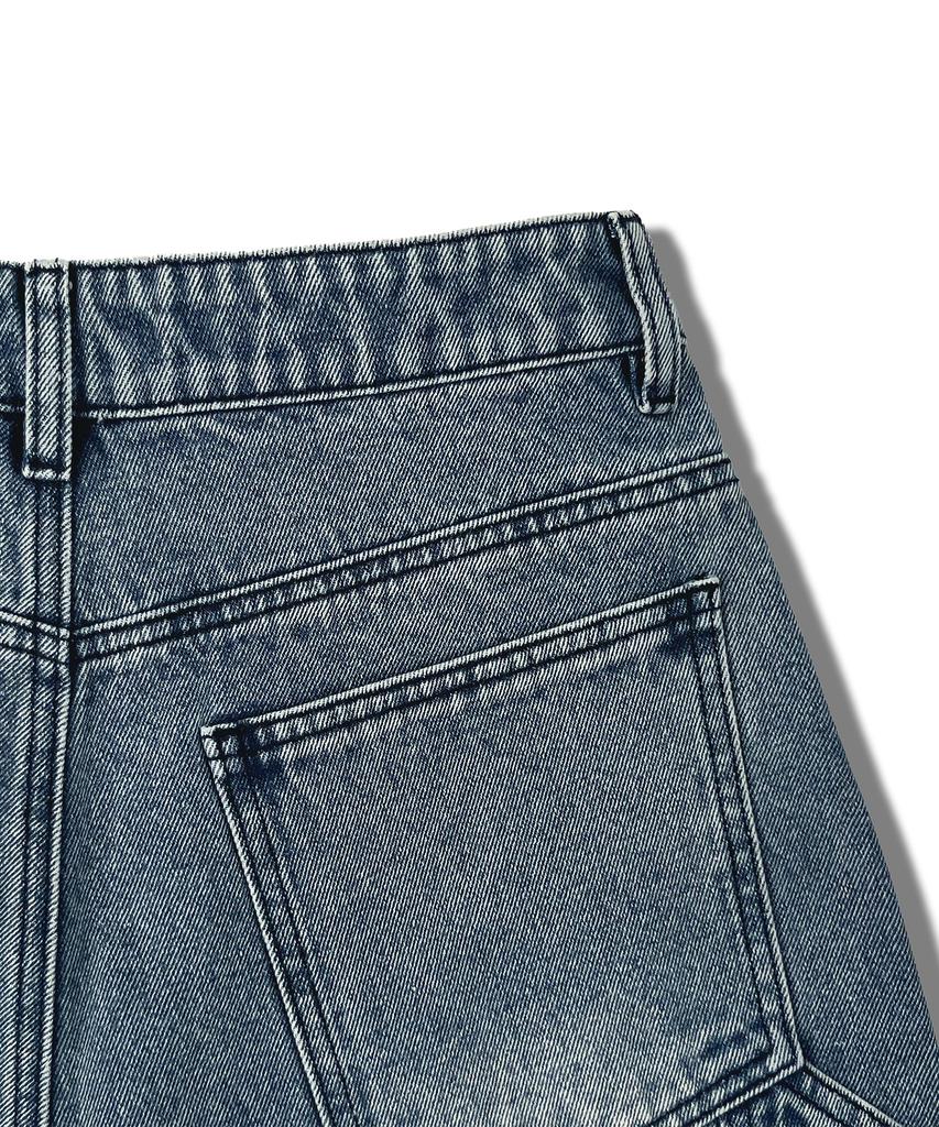 RAYFIKERS Single-Pleat Bermuda Denim Pants Mq2Du345_Indigo