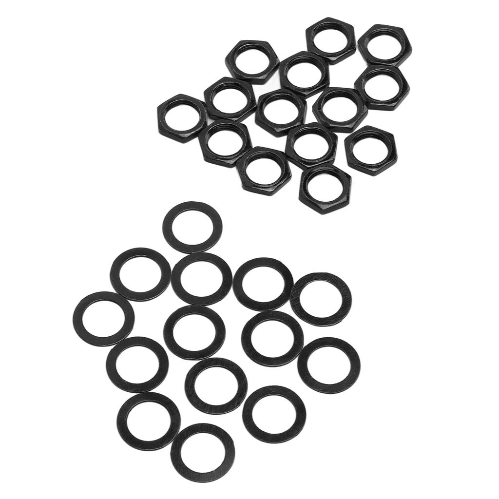 Nut Washer Kit Instrument Socket Connector Fasteners for Electric Guitar Bass M9 Female Thread