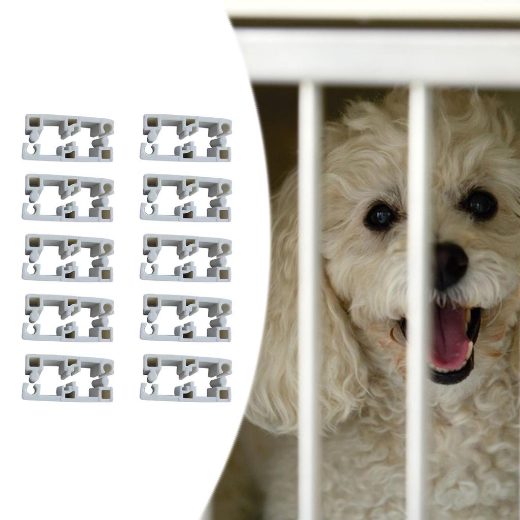 10x Pet Fence Clamps Fence Fixing Clip DIY Assembly Clamp Storage Cabinet Splicing and Fixation Pet Enclosure Fasteners