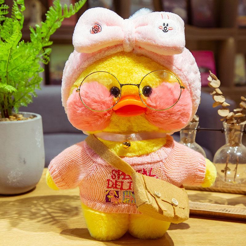 Hyaluronic Acid Influencer Duck Plush Headband - Cute Yellow Doll for Christmas