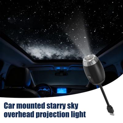 USB Car Projector Lamp 360 Degrees Adjustable Starry Sky Projection Lamp 3 Brightness Home Bedroom Automotive LED Ambient Lamp