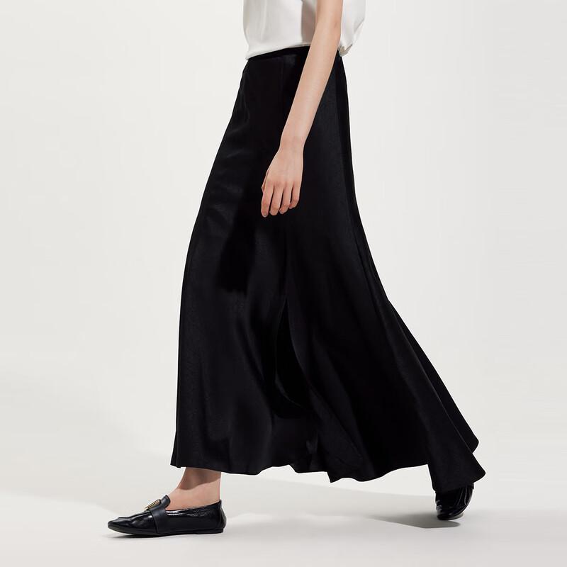 Tatu Autumn/Winter High-Waist Drapey Slimming Long Skirt M