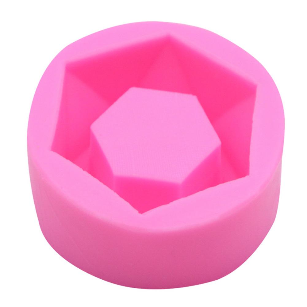 Sechseckige Silikonform DIY Blumentopf Vase Form Büro Dekoration Ton Aromatische Gipsform