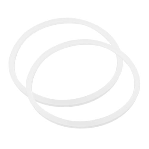 BESTonZON 2-pakning Isolerte matbokser Tetningsringer, Silikon Tetningsringer, Runde Eggkokerringer, Erstatningssilikonpakninger for Krukker, Silikagel,