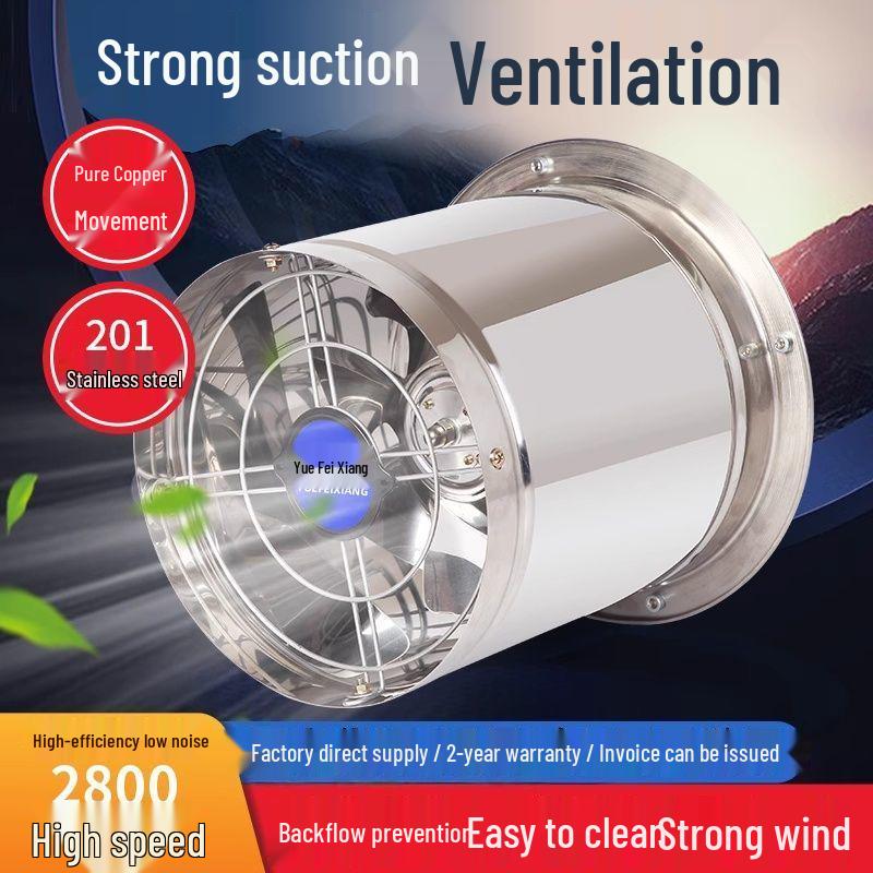 Stainless Steel Axial Flow Exhaust Fan for Restaurant and Stall Ventilation