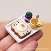 Dollhouse Doll House Miniature Toast Bread Jam Plate Food Play Simulation Scene Model Bo11 Ornament