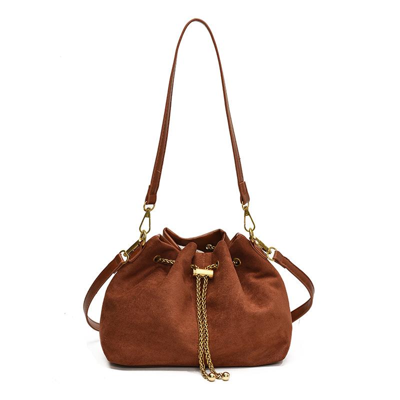 2026 Hot Sale Sewing Sweet Bags for Women Thread String Women's Handbags Soft Solid Faux Suede Simple Commuting Crossbody Bags