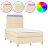VidaXL Slat Bed Base with Mattress and LED, Upholstered Bed, Double Bed, Adult Bed for Interior Bedroom, 3135346