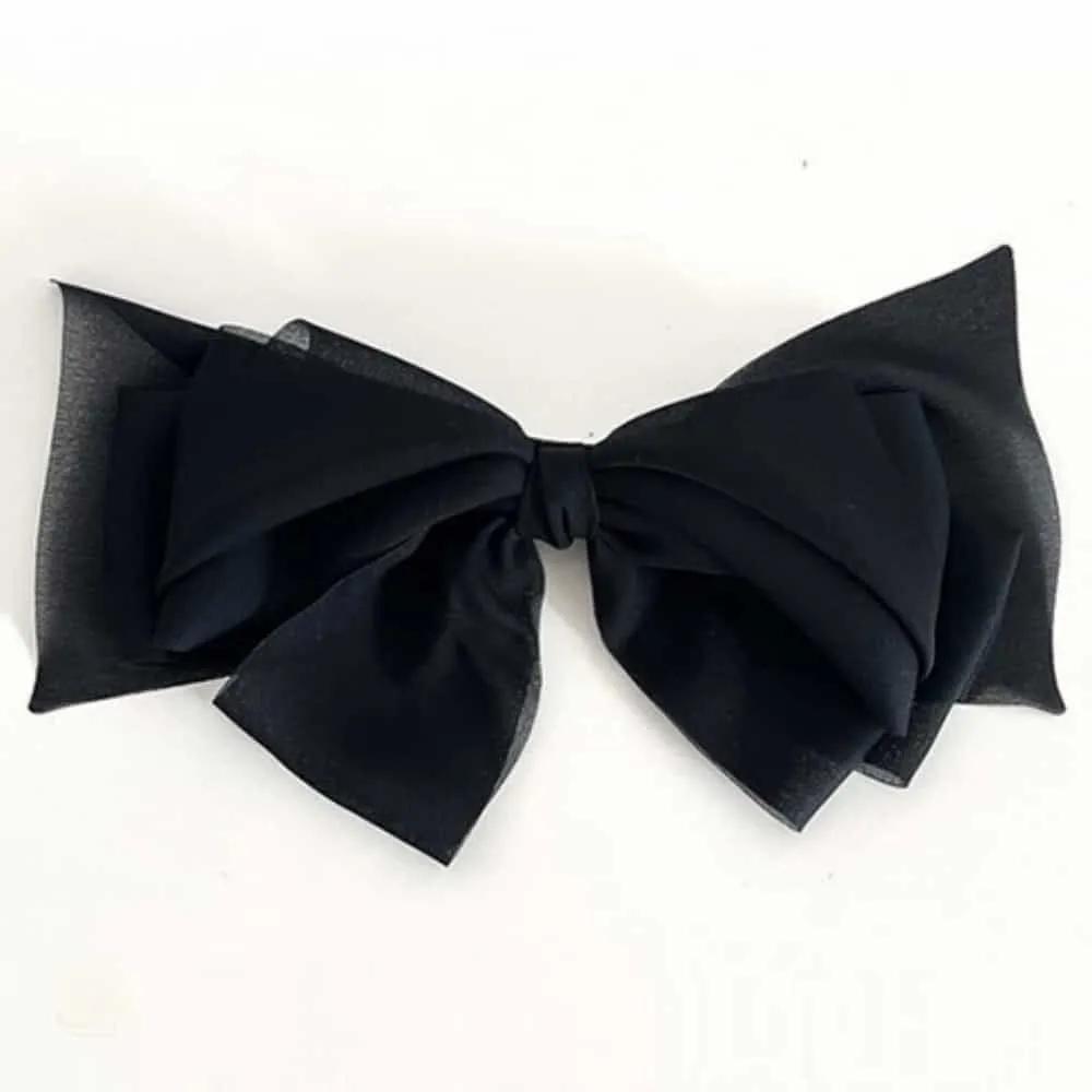 ASSHOP Black Chiffon Double-Winged Lovely Hairpin Black Hairpin