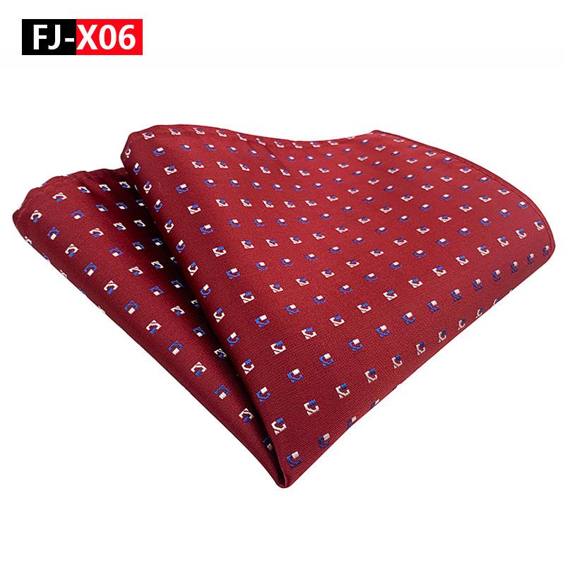 2025 Men's Versatile Floral Solid Color Polyester Pocket Square