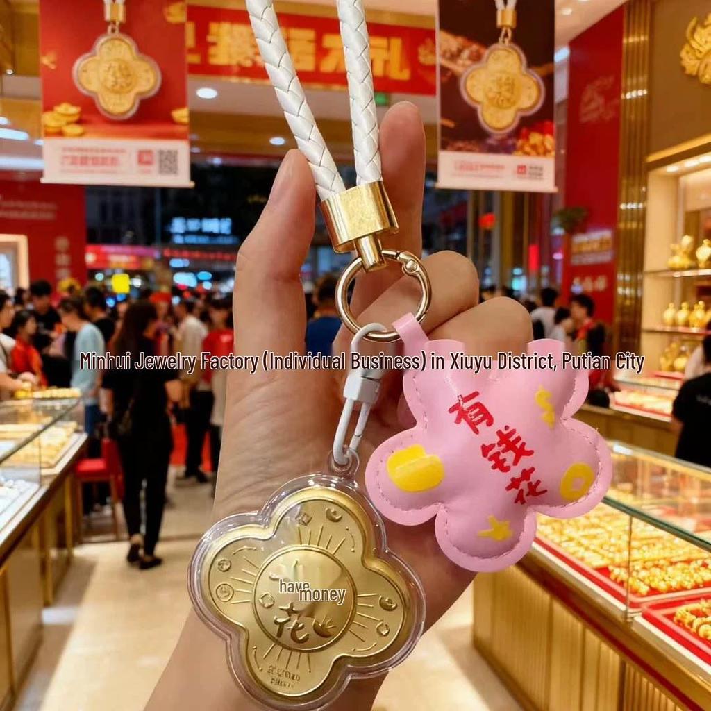 999 Pure Gold Beckoning Cat Keyring/Charm: 'Princess Wealth, Fortune Awaits' 20mg Gift for Loved Ones