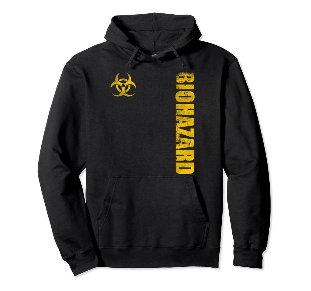 Biohazard logo radiation warning caution nuclear hoodie