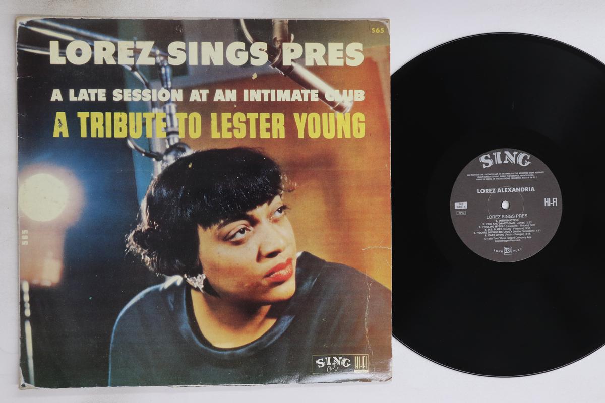 

LP Record LOREZ ALEXANDRIA - Lorez Sings Pres - A Late Session A 565 SING 1988 Denmark Jazz Used