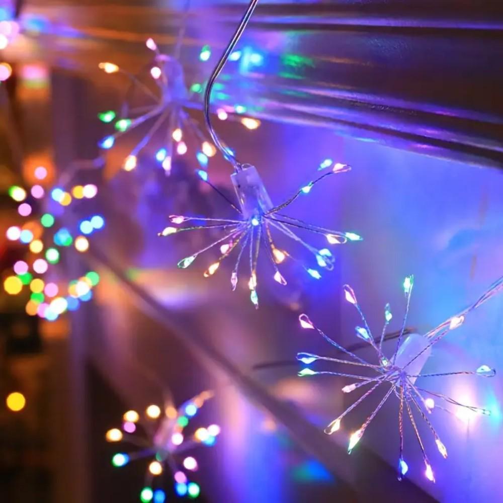 USB LED Firework String Lights with Remote - Colorful Fairy Lights for Party & Festival Decoration