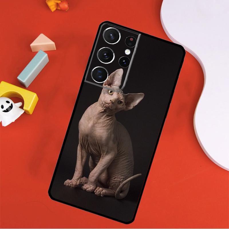 Sphynx Cat Phone Case For Samsung Galaxy S25 Ultra S24 Ultra S9 S10 S20 S21 S22 S23 Plus S24 FE Cover