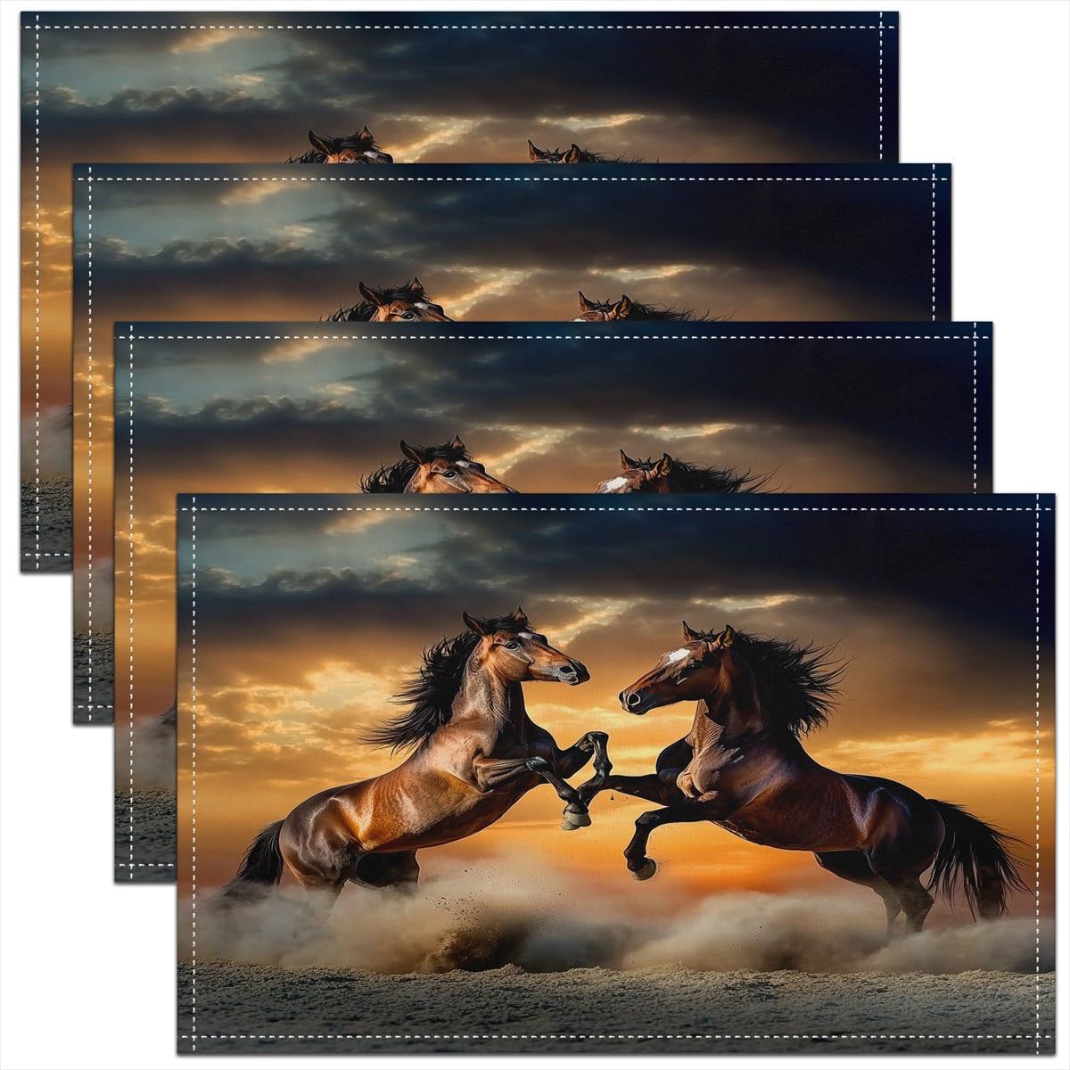 

Golden Butterfly Placemats Set of 4 18 x12 Kids Butterflies Table Place Mats for Boys Girls Teens Girl Butterfly Floral Placemat 4pcs-12x18