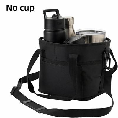 No-Spill Car Drink Carrier Bag Size 4 Compartment Large Capacity Water Bottle Holder with Adjustable Strap