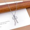 Necklace New Ribbon Bow Necklace Accessories Women's ins Style Niche Design Sense Fashion Versatile Clavicle Chain Women