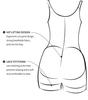 Plus Size European & American Shaping Bodysuit: Chest Support, Crotchless, Four-Row Hook, Strong Compression for Slimming
