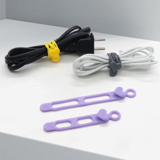 Silicone Cable Tie Earphone Phone Charger Computer Power Cord Bundling