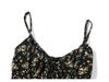 Spring/Summer 2026 Black Floral Tea Dress - Women's Short Camisole Skirt