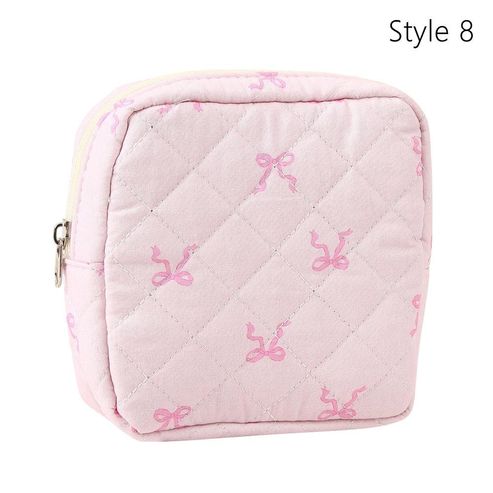 

Сумка для гигиенических прокладок с мультяшным цветочным дизайном, на молнии, компактная и портативная, многоцелевая монетница