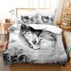 Animal Brown Soft Duvet Cover Beding 3D Print Comfortable Quilt Covers Tiger/Wolf/Hedgehog/Horse /owl/Spider Home Textile Warm Comforter Cover Set