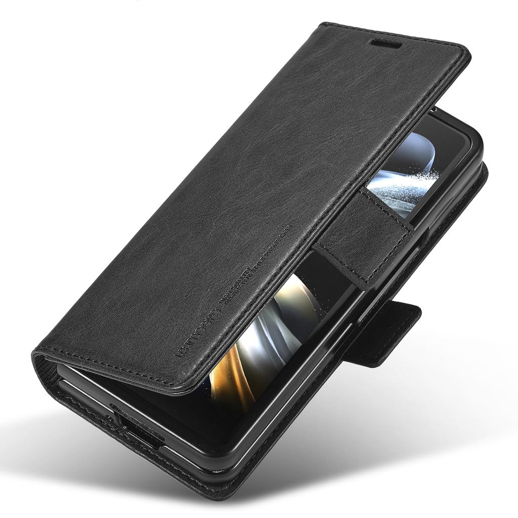 LC.IMEEKE For Samsung Galaxy Z Fold5 5G RFID Blocking Phone Case Wallet PU Leather Stand Cover