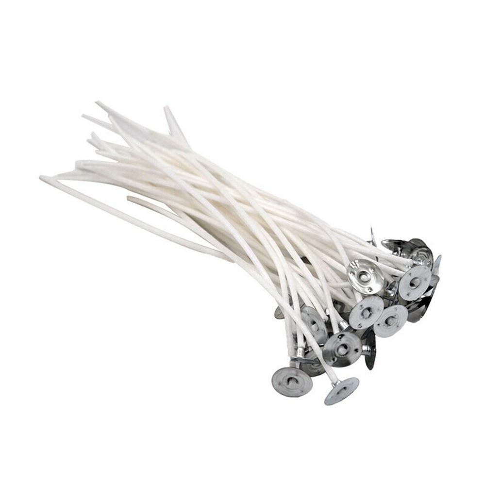 20/40/80PCS Pre Waxed Candle Wicks For Candle Making With Sustainers 20cm Long