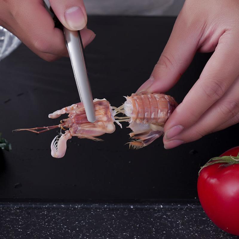 304 Stainless Steel Shrimp Deveined Device - Ergonomic Fishbone Design, Easy Shell Removal, Kitchen Seafood Preparation Gadget