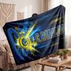 Cristiano Ronaldo Personalized Fleece Blanket With Football Logo, Custom Name Text Soft Warm Home Throw Blanket