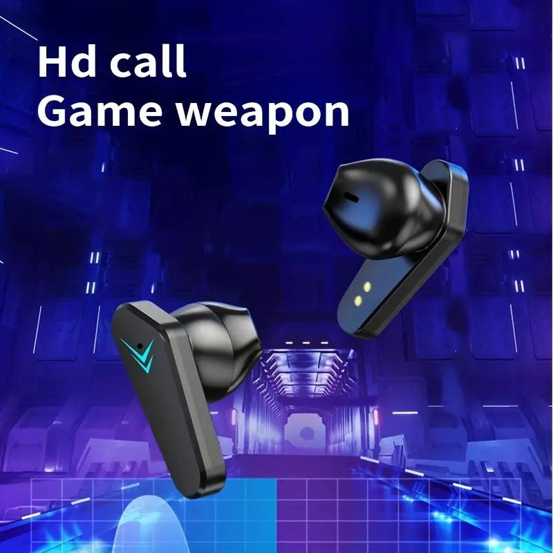 True Wireless Earbuds with Touch Control, Wireless Charging Case, Built-in Mic, and In-Ear Design for Gaming and Video