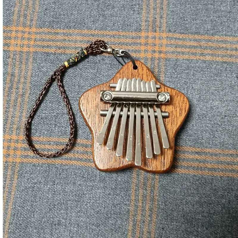 8-Note Mini Kalimba Thumb Piano for Kids - Solid Wood & Crystal Design