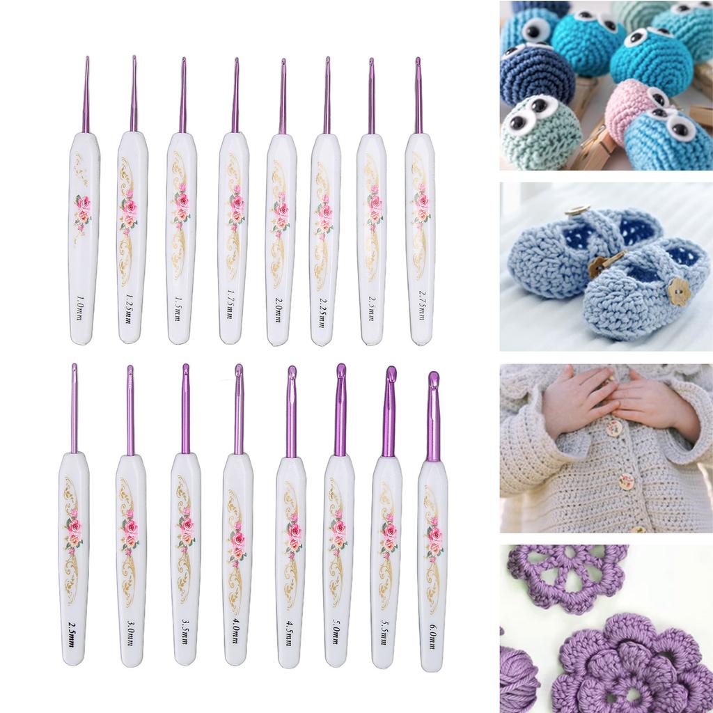 16pcs Crochet Hooks Kit Ergonomic Crochet Needles Set Multipurpose Crochet Hooks With Case For DIY Hand Knitting