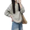 American Vintage Striped Color-block Long-sleeve T-shirt for Women, Loose Loose Lazy Style for Early Autumn, Casual Versatile Top, Base Shirt Trendy