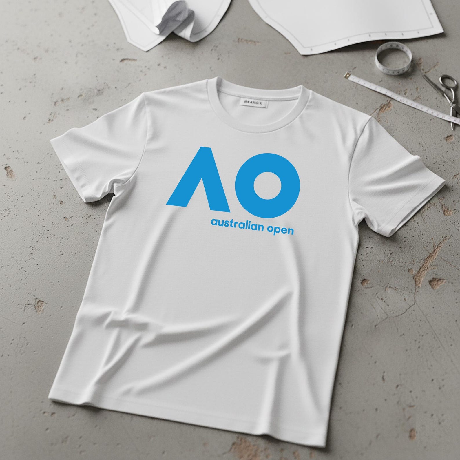 Australian Open AO Tennis T-Shirt, Grand Slam Fan Tee, Minimalist Sports Shirt XL