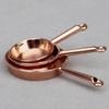 1/12 Scale Dollhouses Kitchen Accessory Metal Pans Set 3Size Miniature Frying Pans for Craft Project Model Kitchen Setting