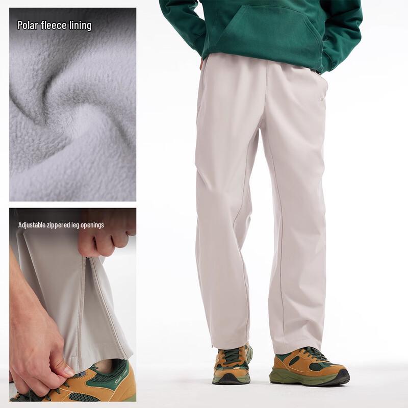 CAMEL Wang Junkai Style Outdoor Softshell Fleece-Lined Hiking Pants