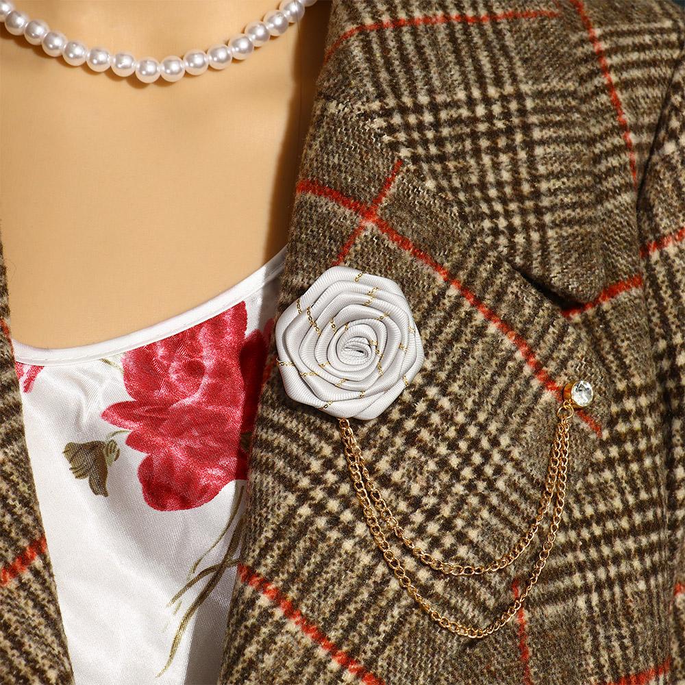 Fashion Accessories Flowers Chain Men Tassel Brooch Suit Brooches Lapel Pin Pin